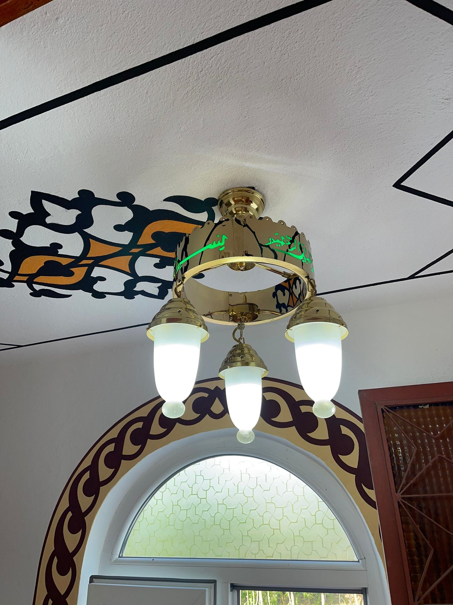 Lazer Kesim Ayetli Ledli 3'lü Plafonyer