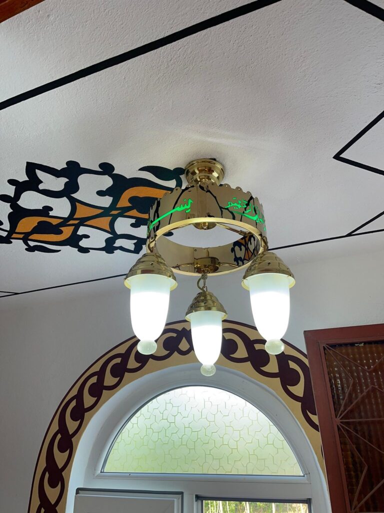 30’luk 3 Kandilli Lazer Kesim Ledli Cami Plafonyeri