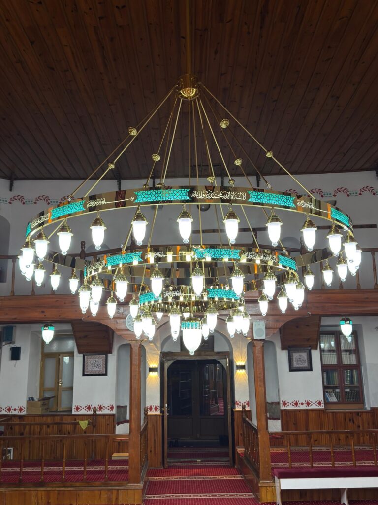 2 Metre Çap Lazer Kesim Ayetli Ledli Cami Avizesi — 3. görsel