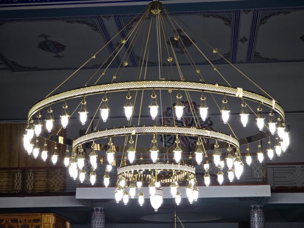 3 Metre Çap Selçuklu Lazer Kesim Ledli Cami Avizesi